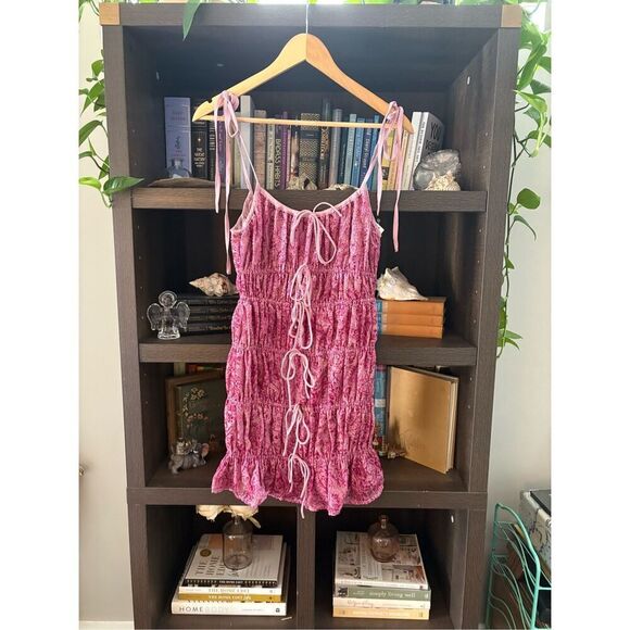 NWT For Love & Lemons Felicity Pink Mini Dress Size Small - Picture 4 of 9